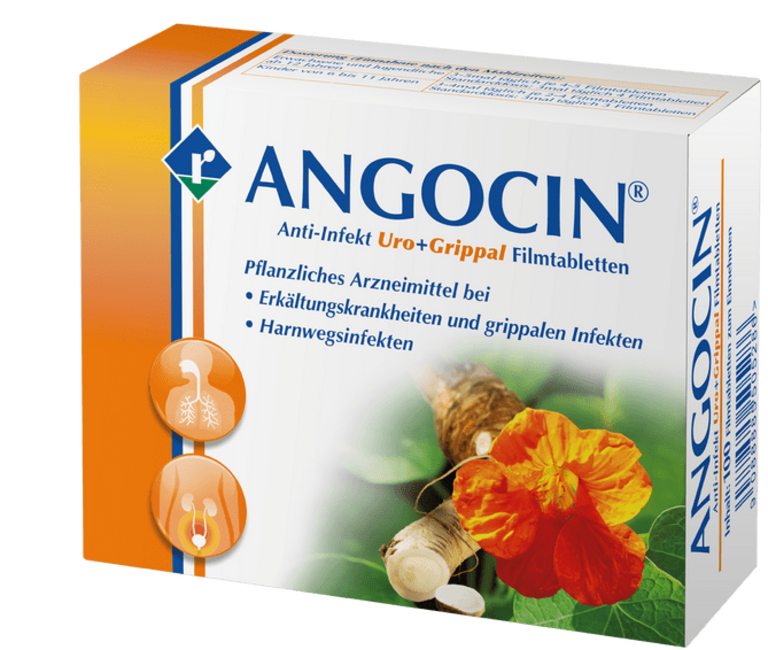 Angocin ist ein pflanzliches Arzneimittel aus Kapuzinerkresse und Meerrettich. Es wird bei Blasenentzündungen und Erkältungen eingesetzt.